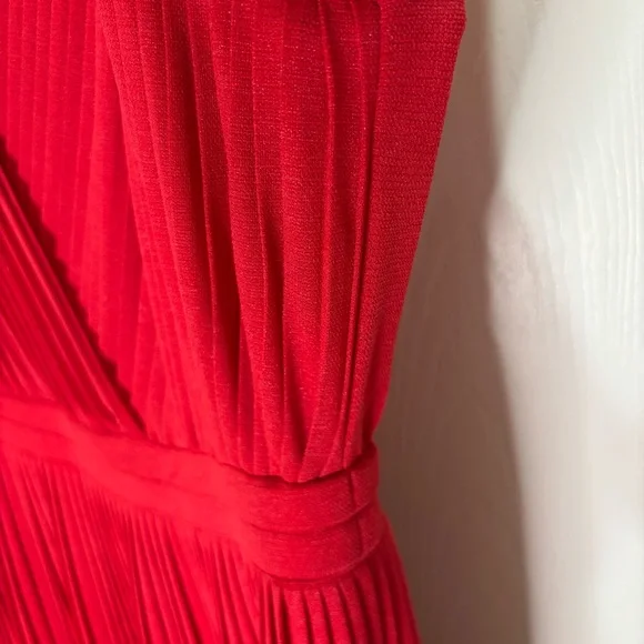 NWT Anthropologie x Tracy Reese Pleated Red Midi Sleeveless Dress | sz M - Picture 13 of 17